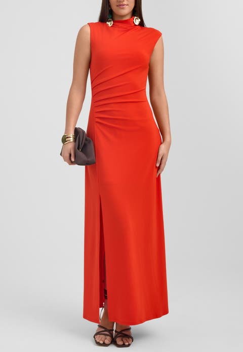 Ramy Mock Neck Maxi Dress