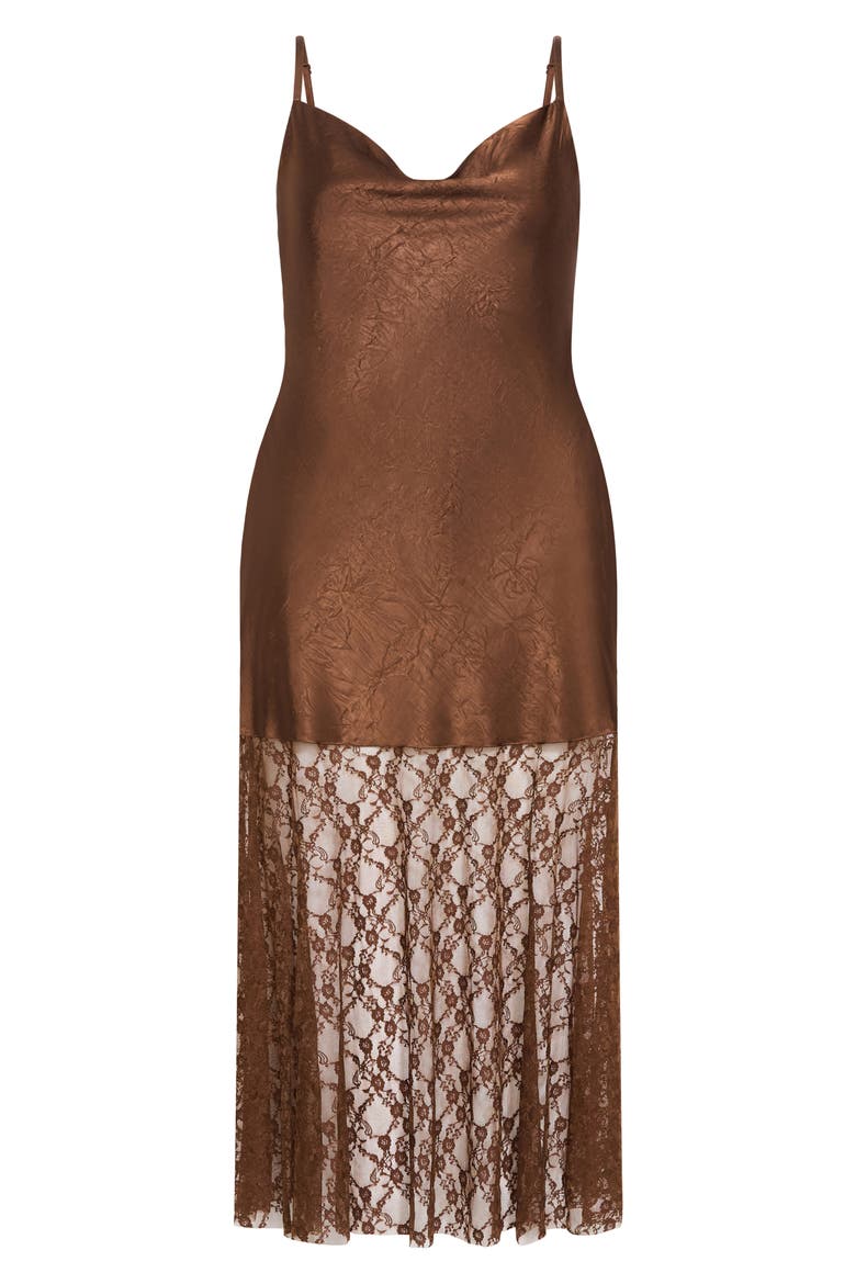 Lilly Lace Sleeveless Maxi Dress, Alternate, color, TOFFEE