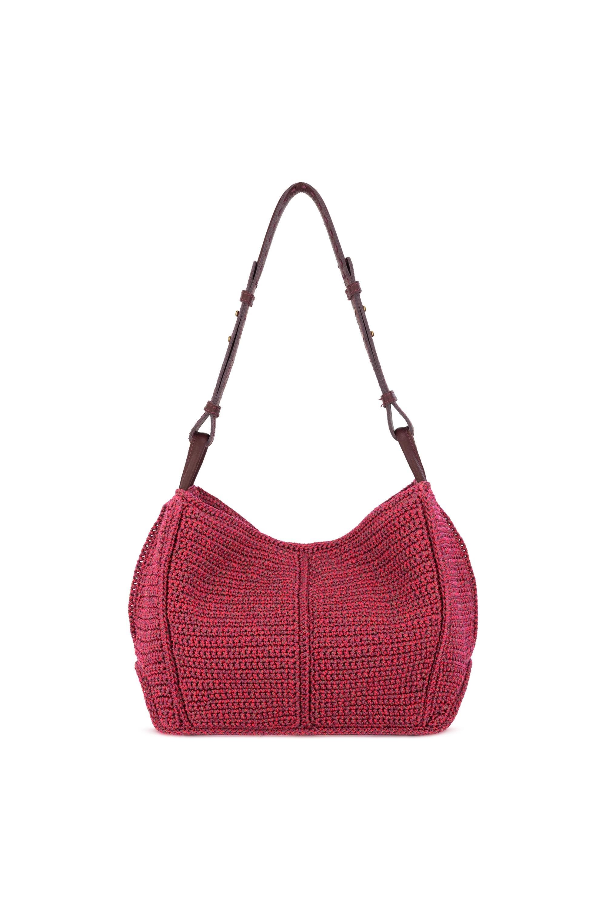 Los Feliz Hobo Leather Bag, Alternate, color, Black Cherry Static