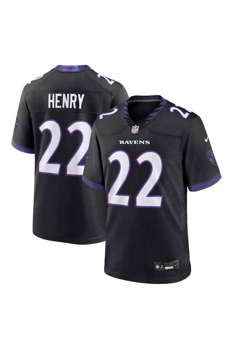Men's Nike Derrick Henry Black Baltimore Ravens Alternate Game Jersey, Main, color, Black
