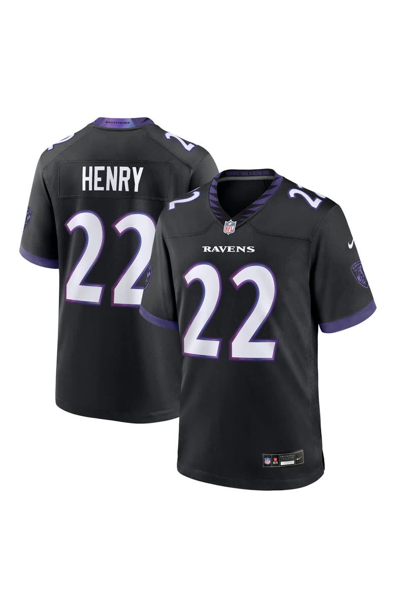 Nike Men's Nike Derrick Henry Black Baltimore Ravens Alternate Game Jersey, Main, color, Black