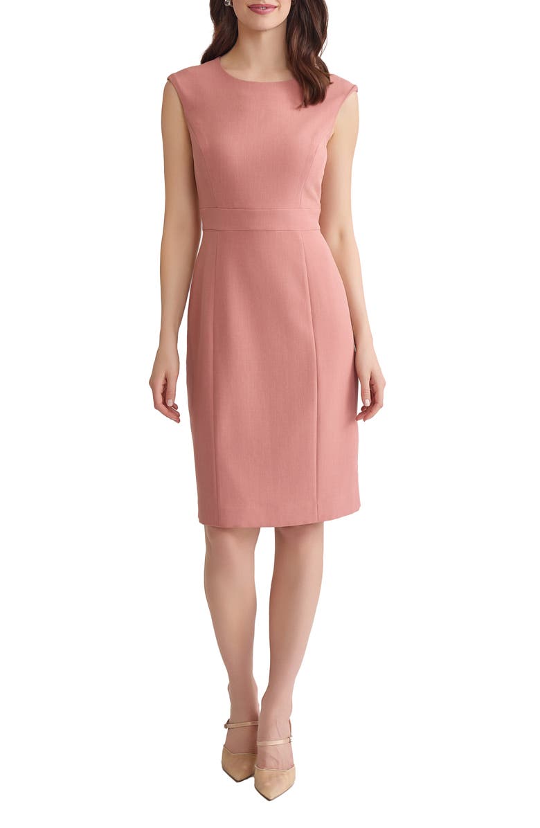 KASPER Cap Sleeve Sheath Dress, Main, color, 