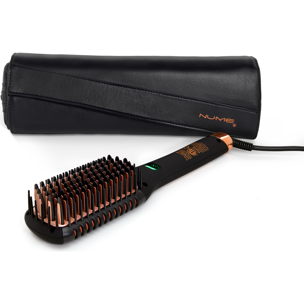 Nume Straightening Heat Brush In Black
