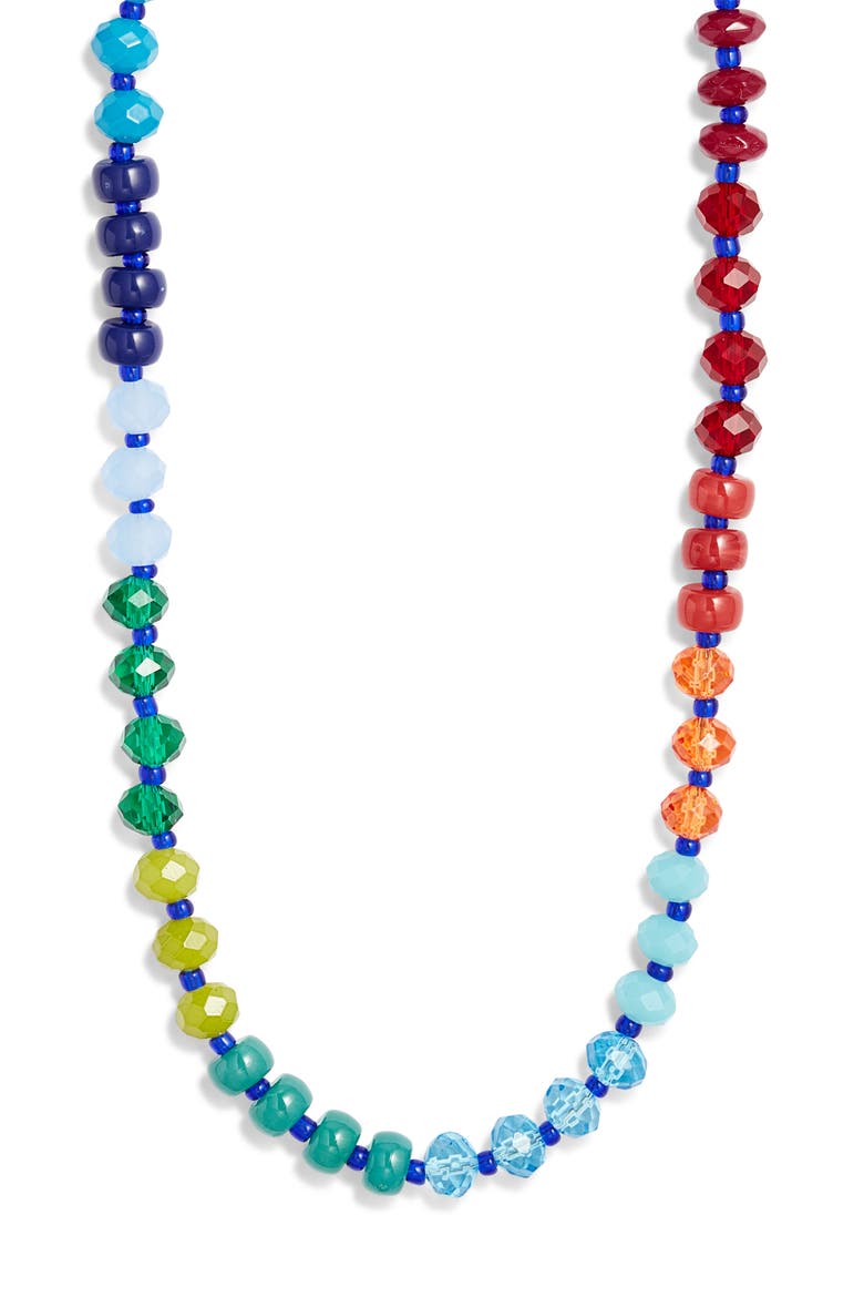 Color Pop Beaded Necklace, Main, color, RAINBOW- GOLD
