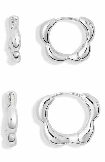 2-Pack Floral Hoop Earrings