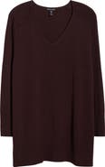 Eileen Fisher V-Neck Organic Cotton Blend Sweater