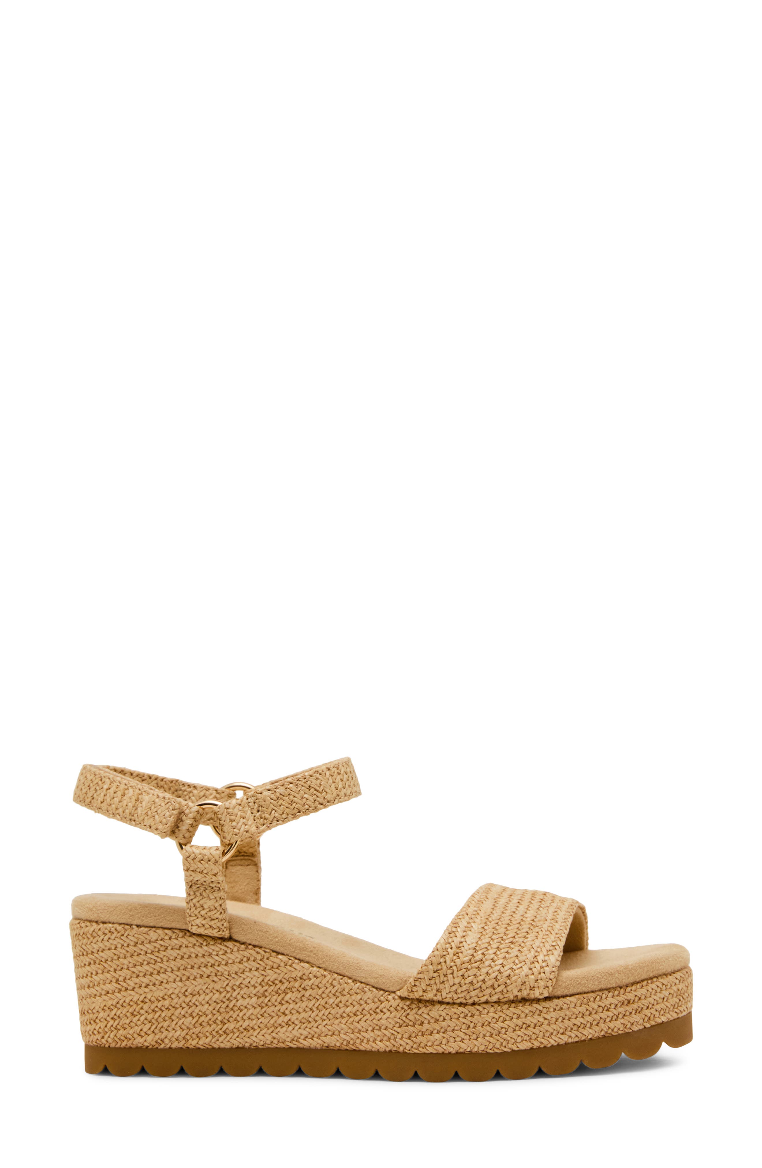 Natasia Platform Wedge Sandal, Alternate, color, RAFFIA