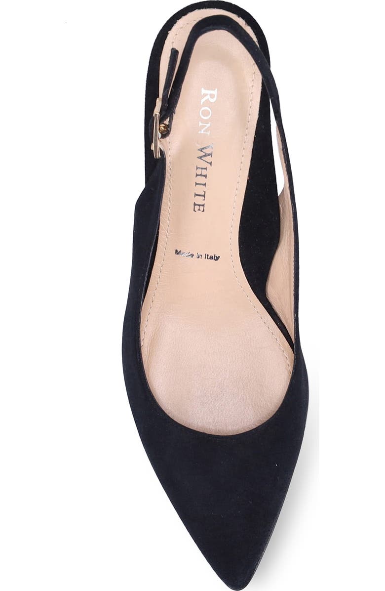 Ron White Marika Slingback Pointed Toe Pump, Alternate, color, Onyx