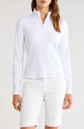 G/FORE Rib Knit Quarter Zip Golf Top