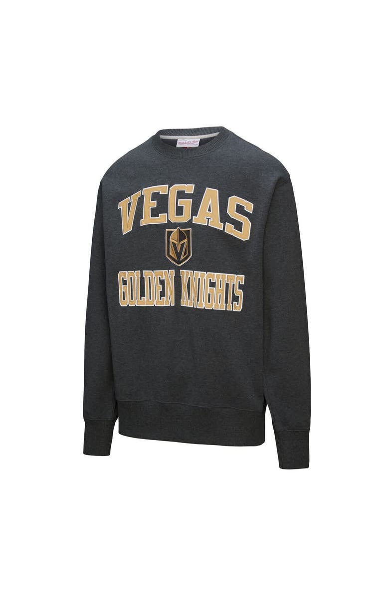 Mitchell & Ness Men's Mitchell & Ness Black Vegas Golden Knights Playoff Win Fleece Pullover Sweatshirt, Alternate, color, Charcoal