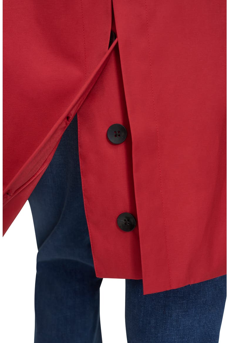 Water Resistant Trench Coat with Removable Hood, Alternate, color, RED