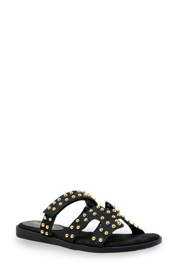 Chase & Chloe Chase And Chloe Khari Studded Slide Sandal