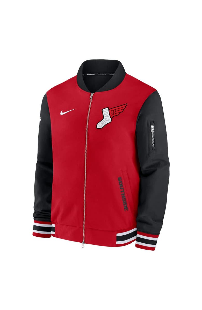 Nike Men's Nike Red/Black Chicago White Sox 2025 City Connect Authentic Collection Full-Zip Bomber Jacket, Alternate, color, Red