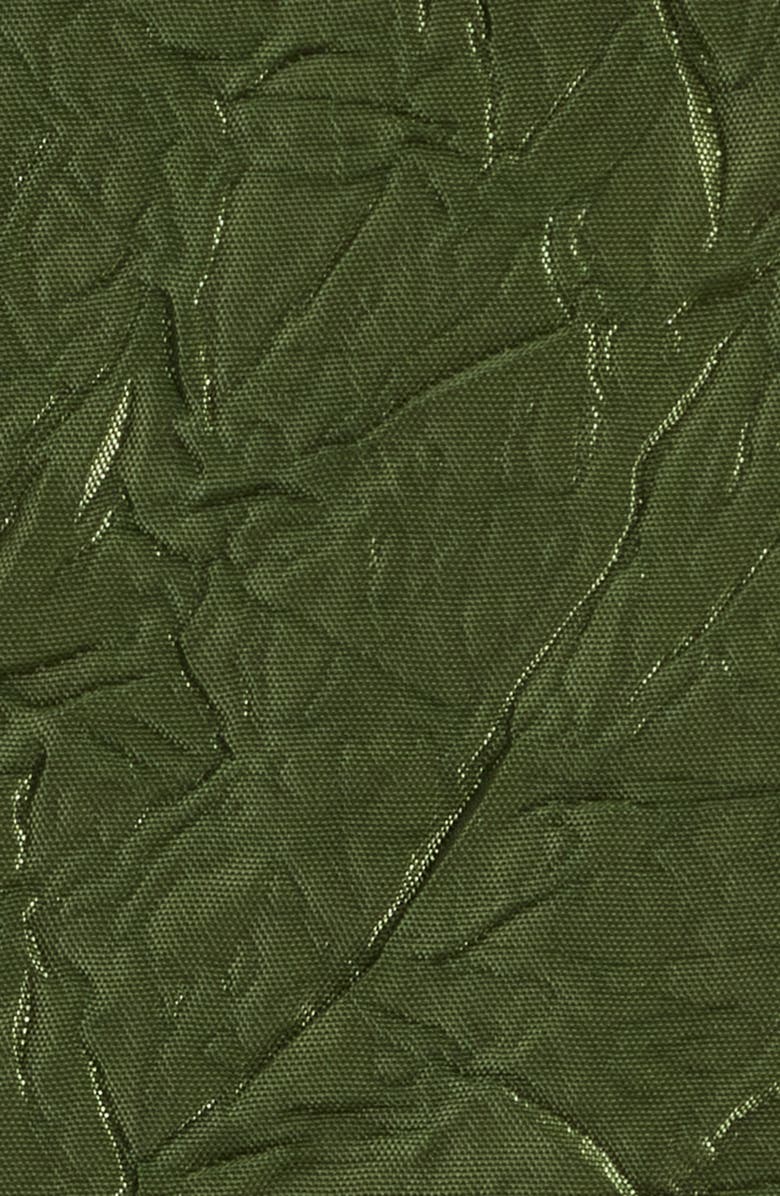 Tahari ASL Crushed Taffeta Strapless Gown, Alternate, color, Desert Olive