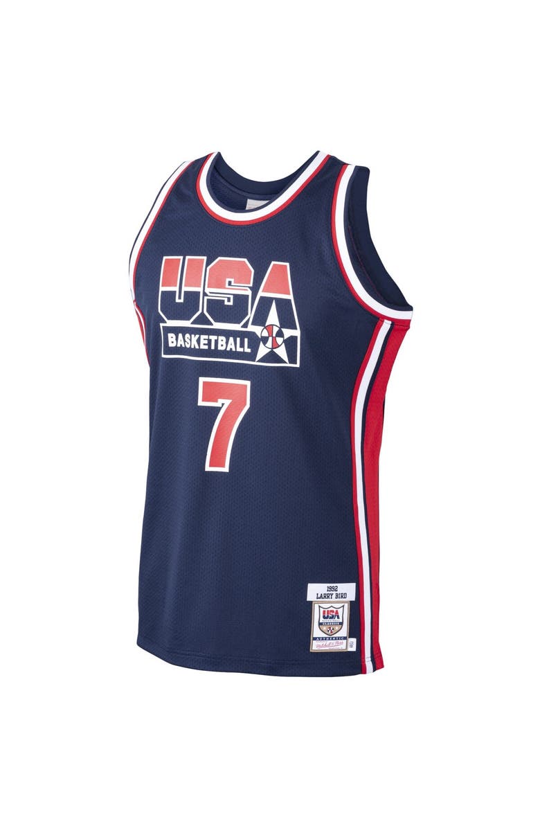 Mitchell & Ness Men's Mitchell & Ness Larry Bird Navy USA Basketball Home 1992 Dream Team Authentic Jersey, Alternate, color, Navy