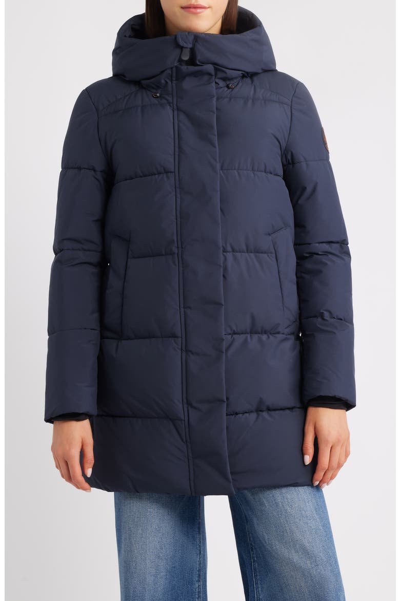Bethany Waterproof Hooded Quilted Parka, Main, color, BLUE BLACK