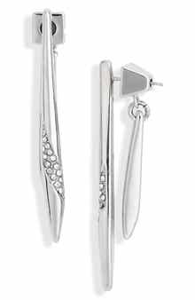 Vince Camuto Crystal Embellish Front Back Earrings