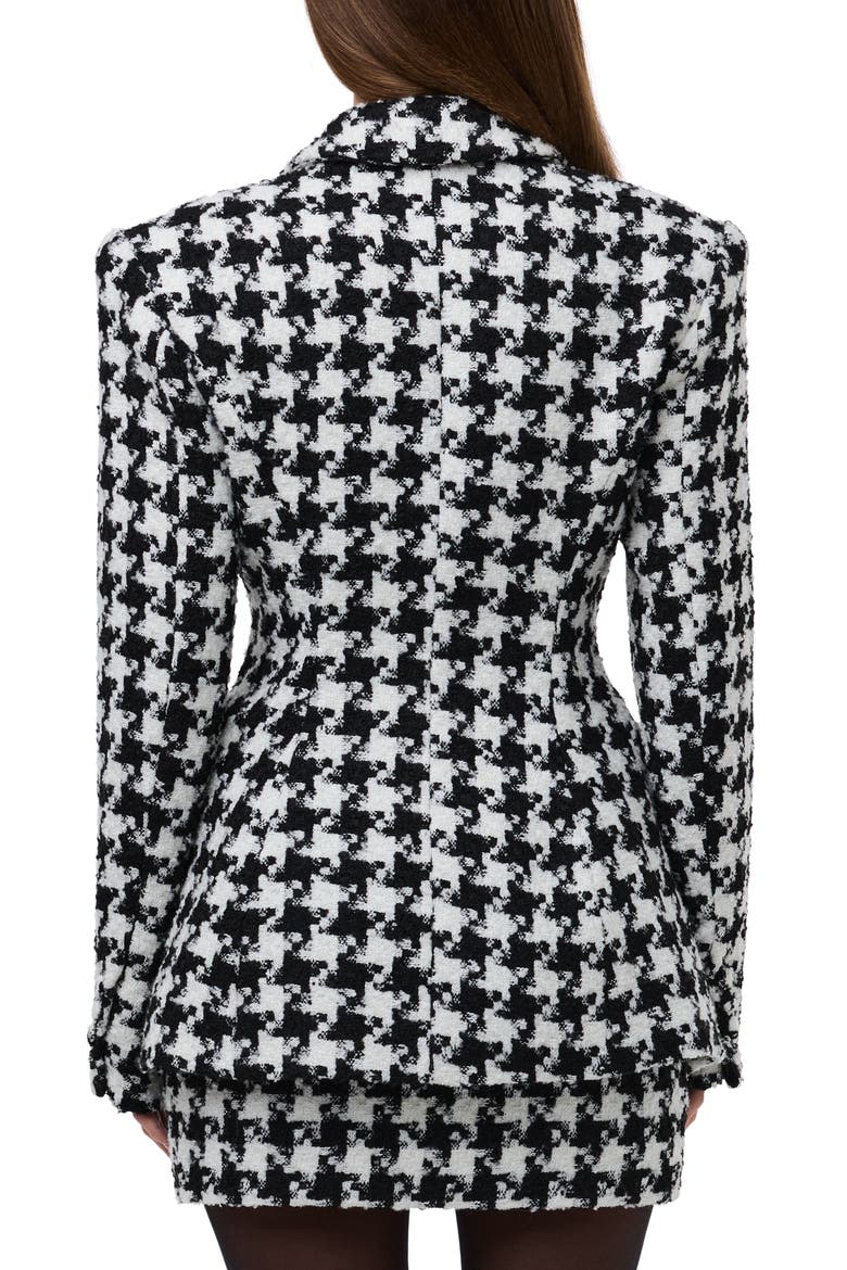 Houndstooth Check Tweed Blazer, Alternate, color, HOUNDSTOOTH BLACK/ WHITE