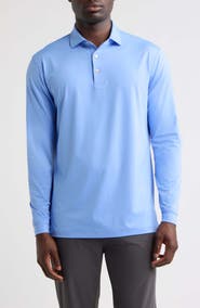 Peter Millar Summer Comfort Solid Long Sleeve Performance Jersey Polo