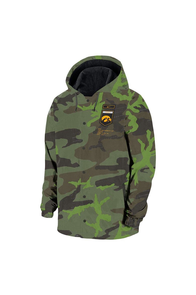 Men's Nike Camo Iowa Hawkeyes Hoodie Full-Snap Jacket, Alternate, color, Camo