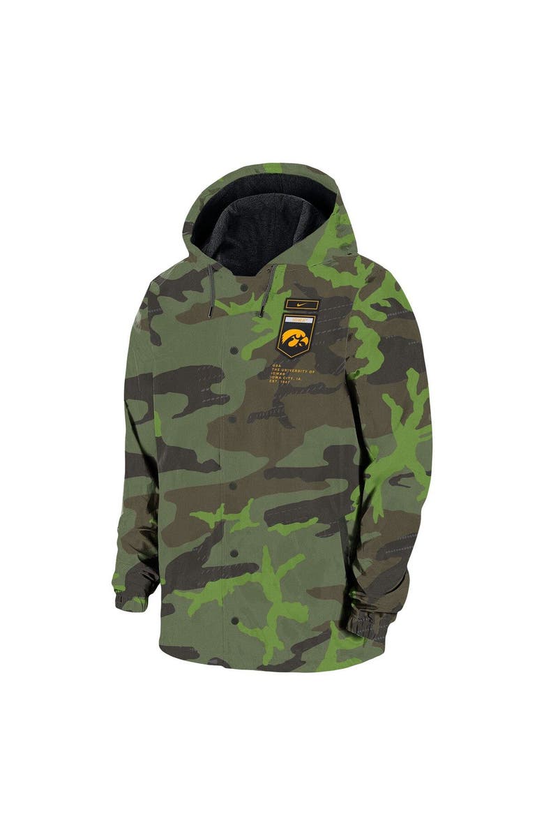 Nike Men's Nike Camo Iowa Hawkeyes Hoodie Full-Snap Jacket, Alternate, color, Camo