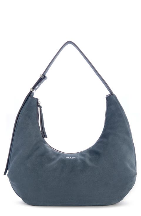 Large Hudson Suede Hobo Bag