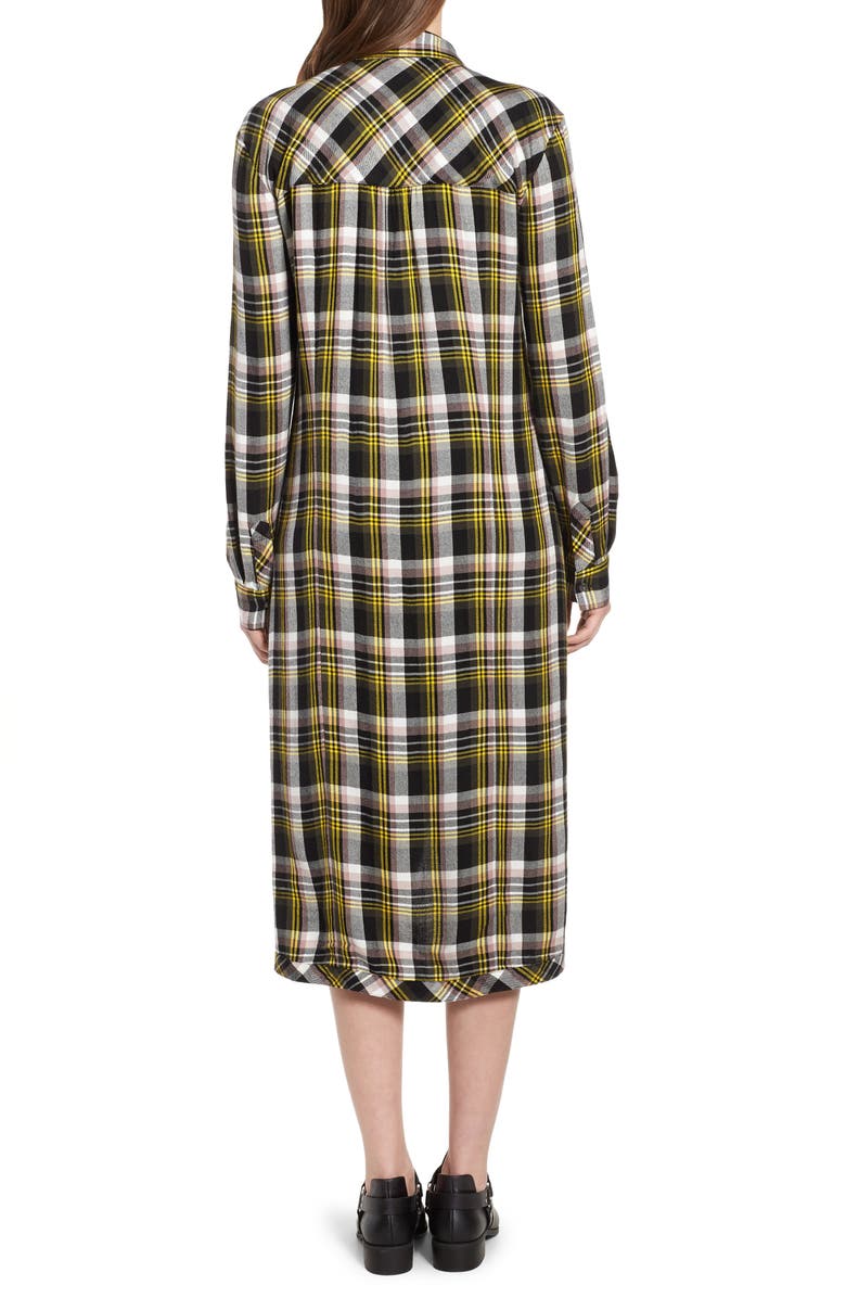 Caslon<sup>®</sup> Twist Front Plaid Shirtdress, Alternate, color, 