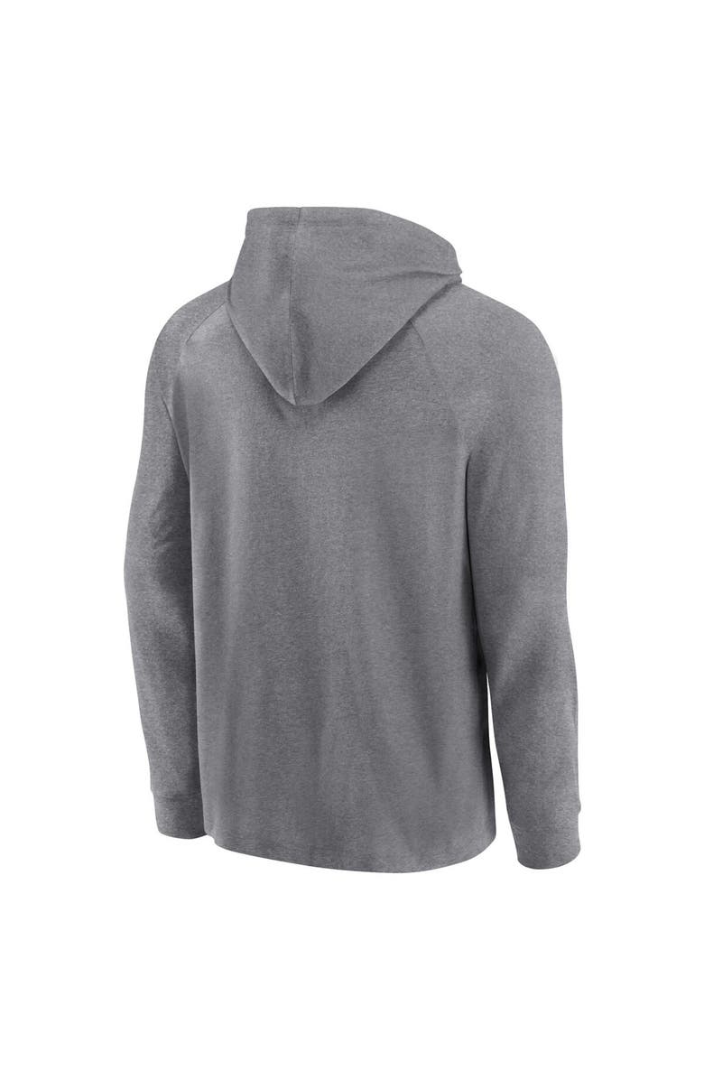 FANATICS Men's Fanatics Branded Gray Oakland Athletics No Time Off Raglan Pullover Hoodie, Alternate, color, Gray