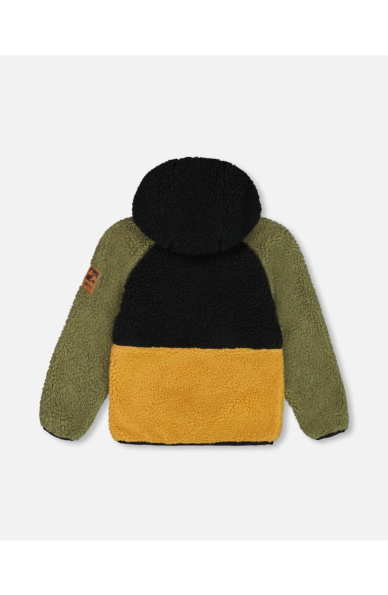 Deux par Deux Little Boy's Mid-Season Colorblock Jacket Black, Tan, And Olive Green, Alternate, color,