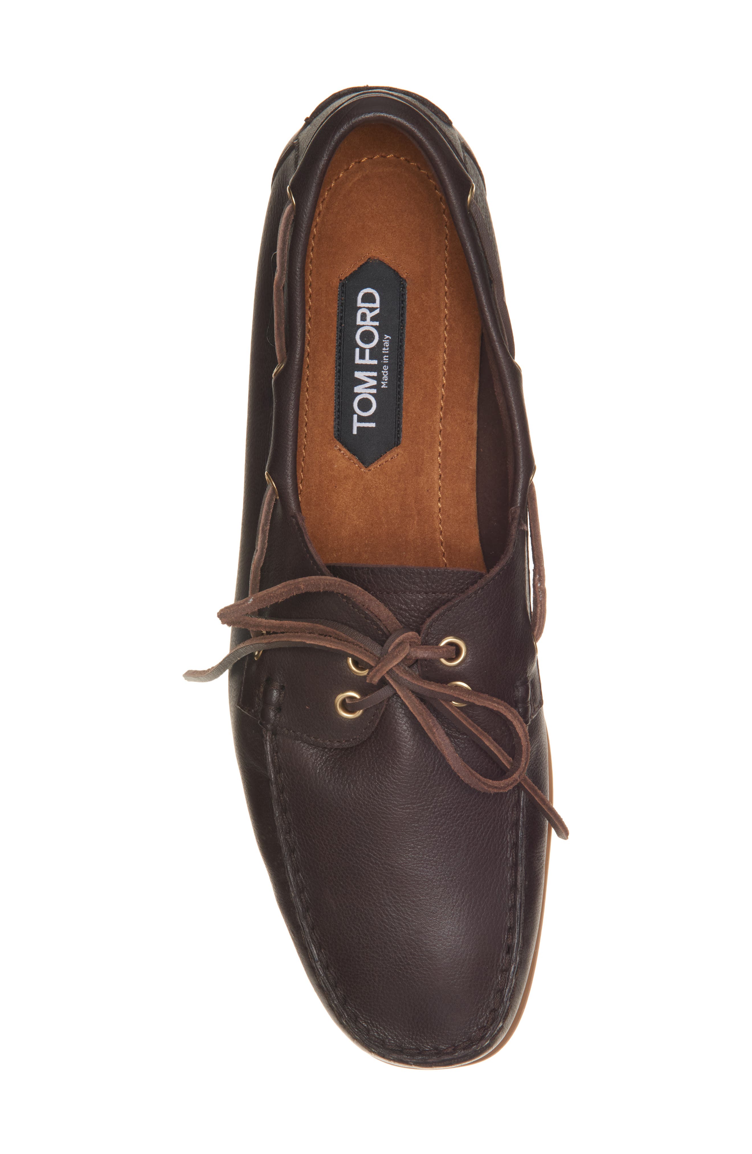 TOM FORD Robin Boat Shoe, Alternate, color, 3Ba22 Coffee/ Amber