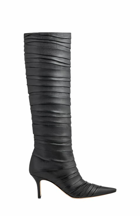 Plisse Knee Boot