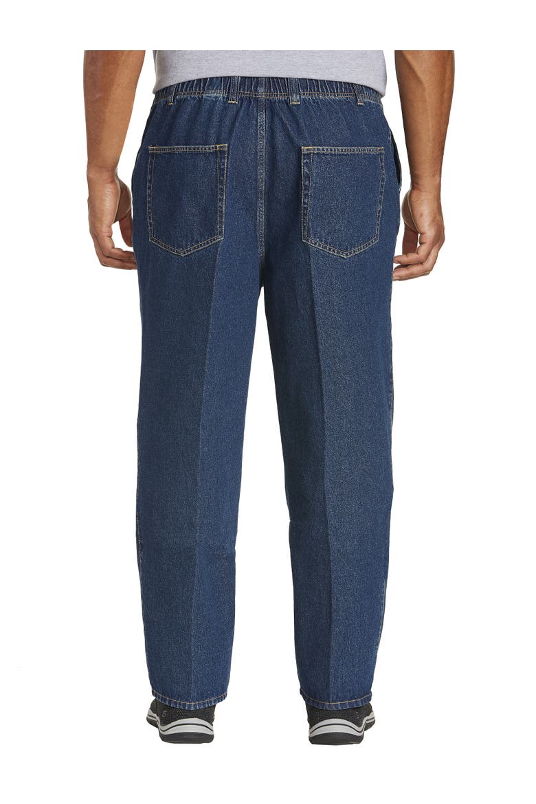Big & Tall Full-Elastic Waist Jeans, Alternate, color, DARK STONEWASH