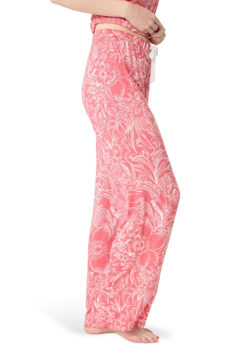 PJ Salvage Lazy Days Pajama Pants, Alternate, color, Deep Rose