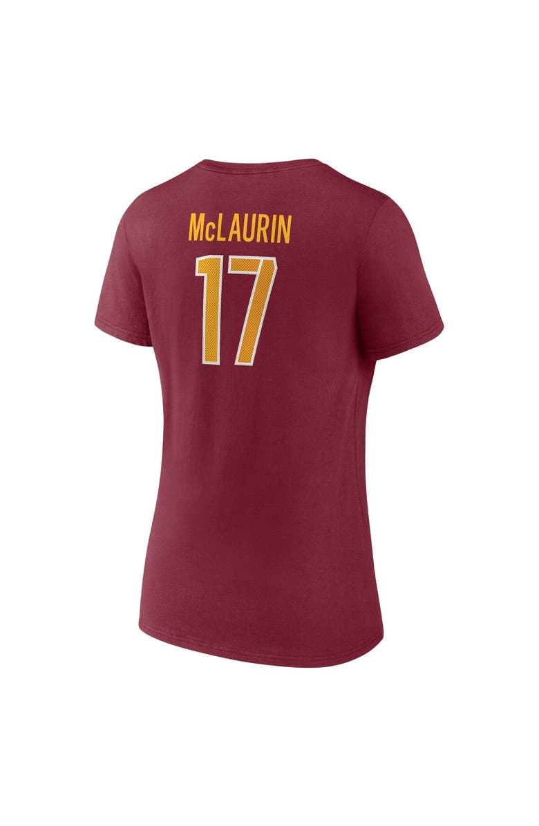 FANATICS Women's Fanatics Branded Terry McLaurin Burgundy Washington Commanders Player Icon Name & Number V-Neck T-Shirt, Alternate, color, Burgundy