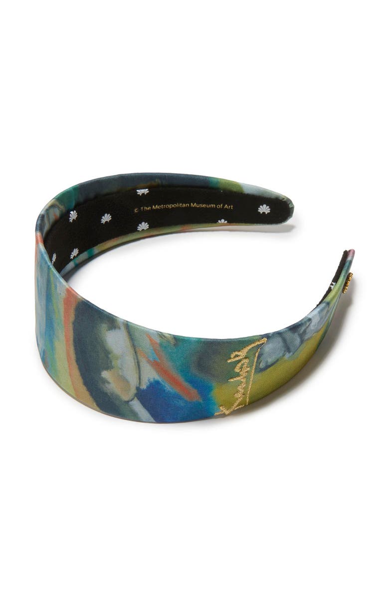 Lele Sadoughi The Met Brigitte Kandinsky Embroidered Headband, Main, color, Garden Of Love 999