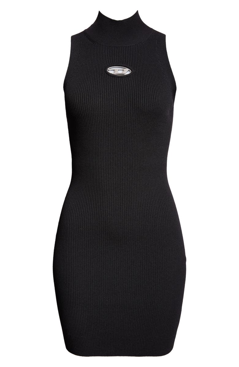 DIESEL<sup>®</sup> M-Onervax Rib Body-Con Mock Neck Minidress, Alternate, color, Deep/Black