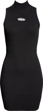 DIESEL® M-Onervax Rib Body-Con Mock Neck Minidress