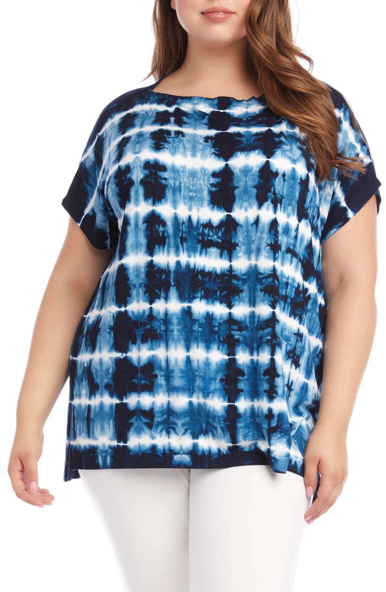 Karen Kane Tie Dye Boat Neck Tunic, Main, color, 