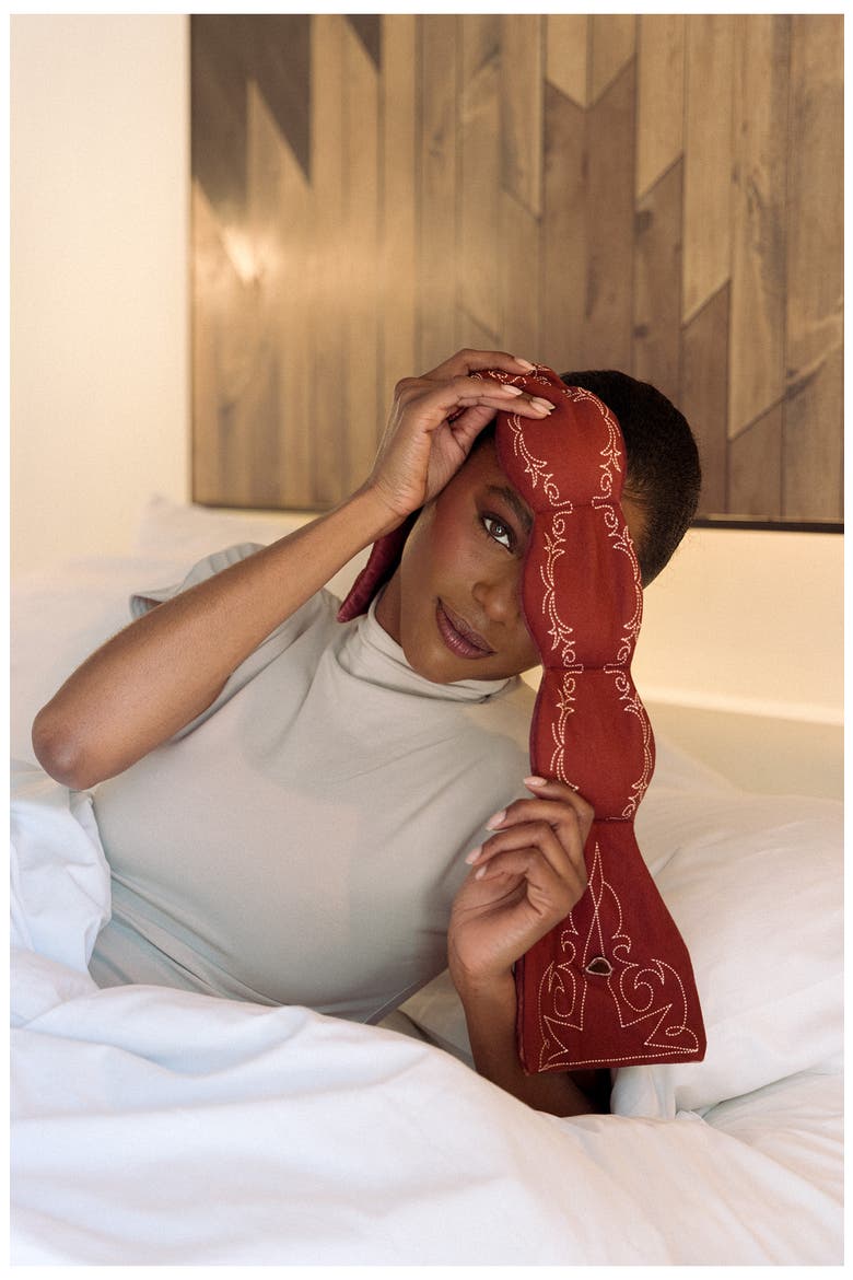 Sleep Mask, Alternate, color, SADDLE UP