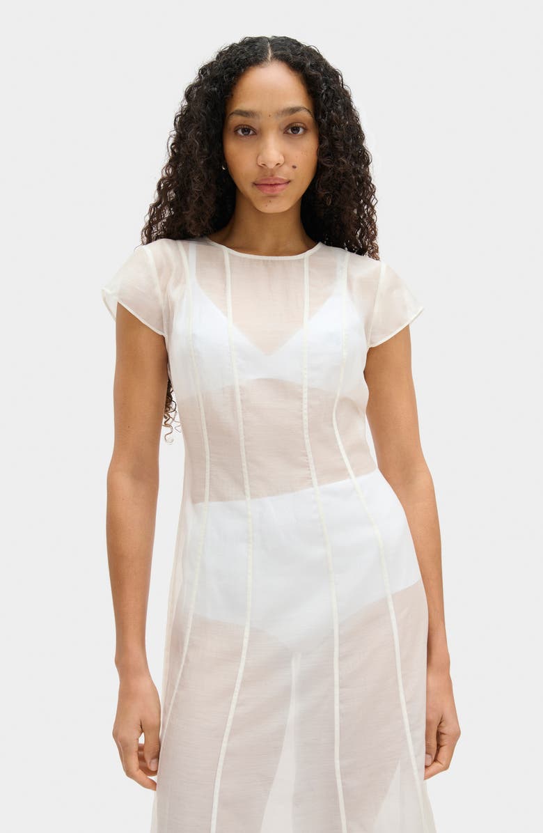 ALIGNE Carly Semisheer Maxi Dress, Alternate, color, White