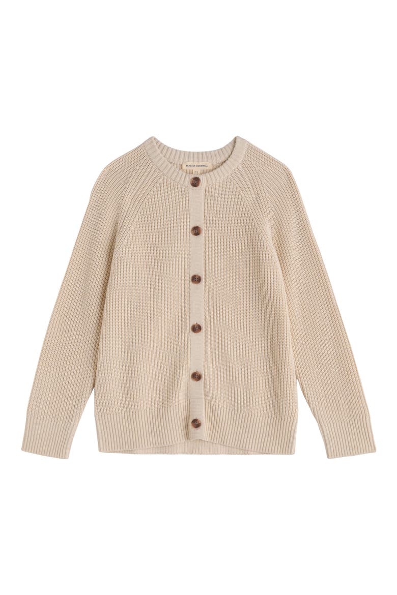 Potters Meadow Organic Cotton Cardigan, Alternate, color, CHALK