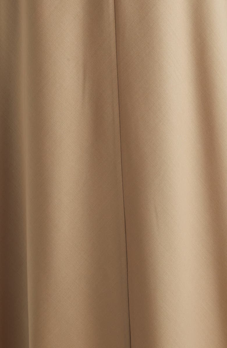 Lafayette 148 New York Sleeveless Tropical Wool Blend Midi Dress, Alternate, color, Brownstone