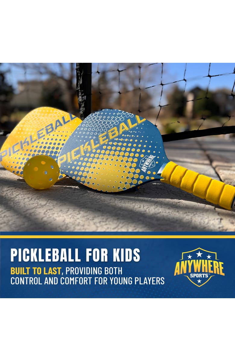 Anywhere Sports Youth Pickleball Set 8Pc Ultimate Game Play Kit, 8', Alternate, color,