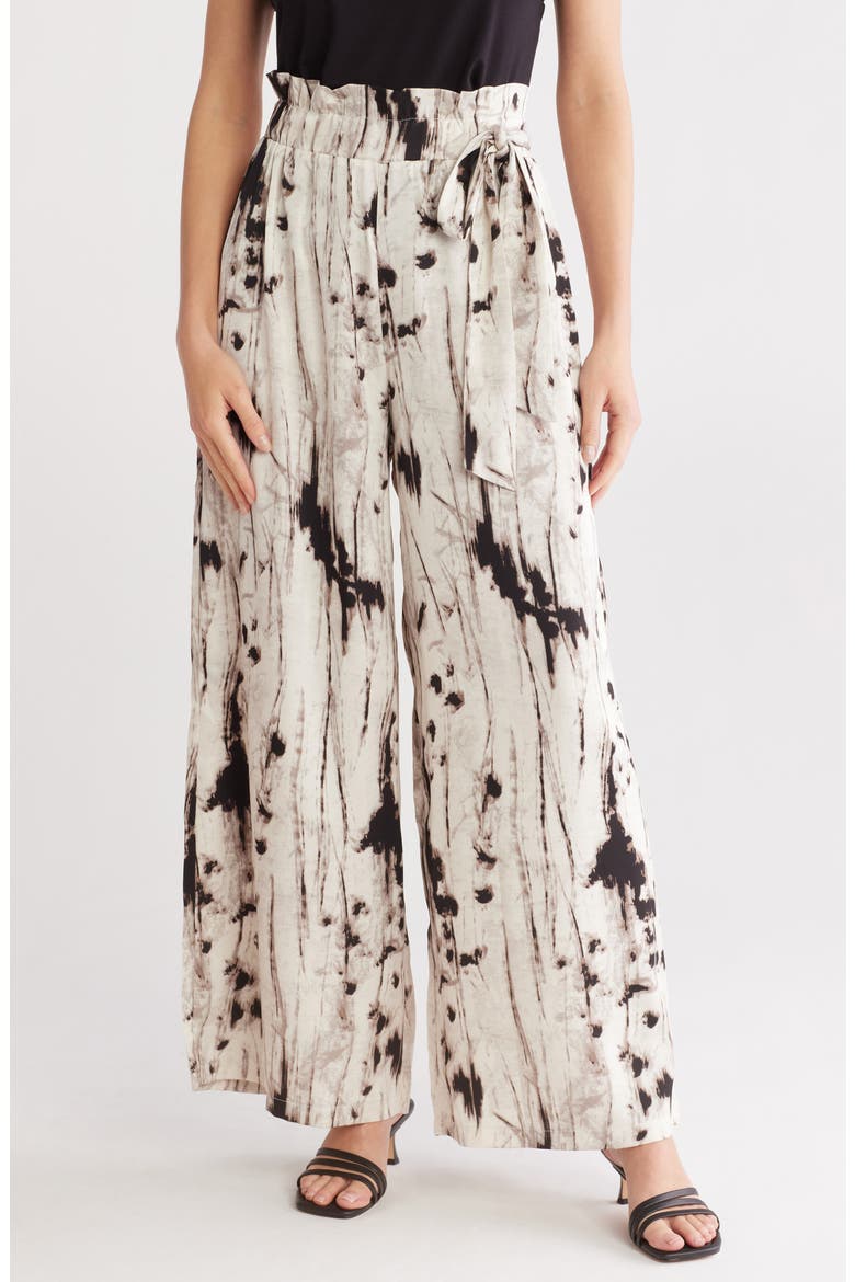 Side Tie Wide Leg Pants, Main, color, OFF WHITE