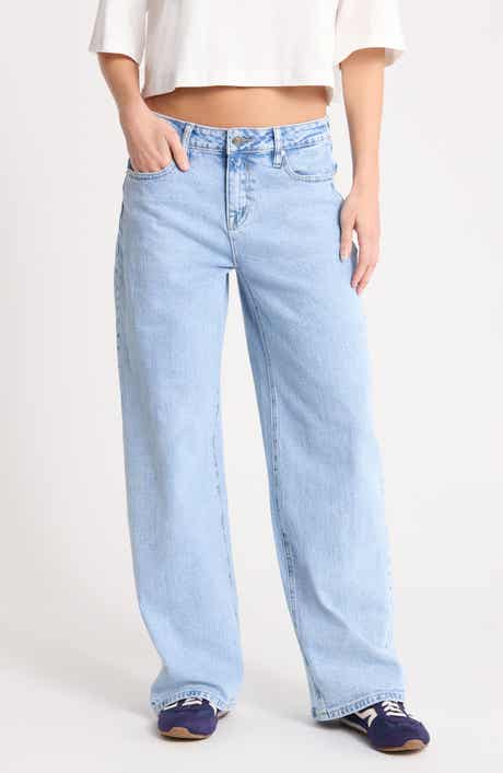 Slung Low Rise Wide Leg Jeans