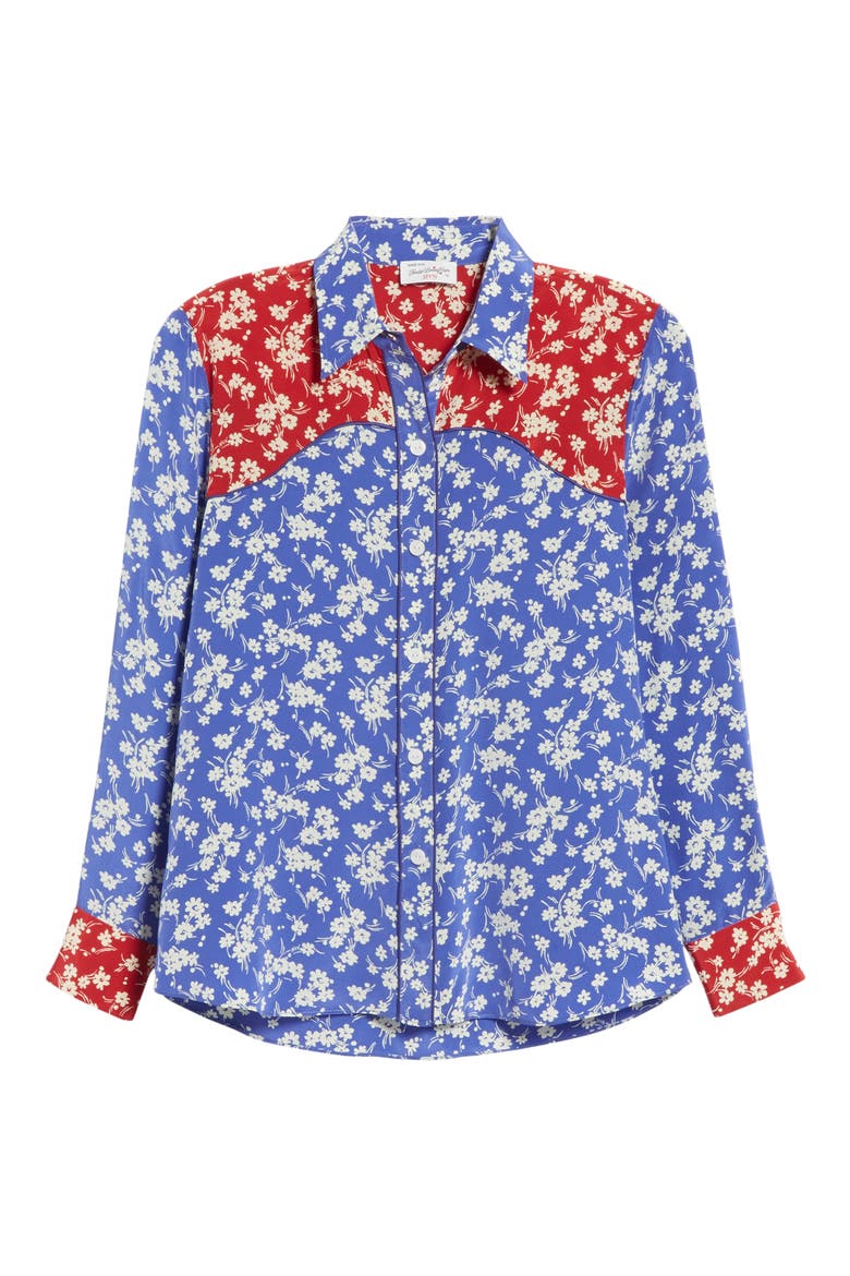 Kate Silk Western Shirt, Alternate, color, COMBO WILDFLOWER