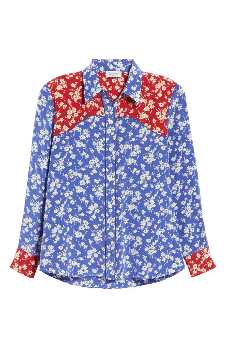 HVN Kate Silk Western Shirt, Alternate, color, 