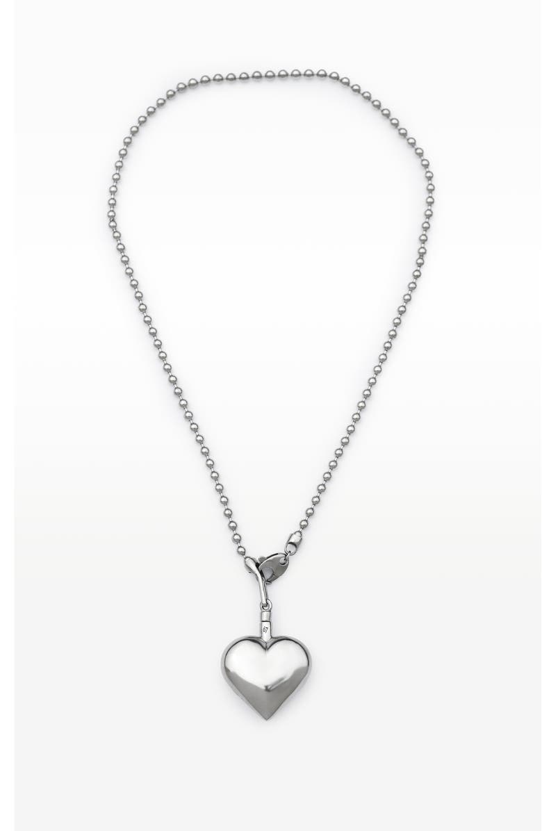 67jewelry Puffed Heart Necklace II, Alternate, color, Silver