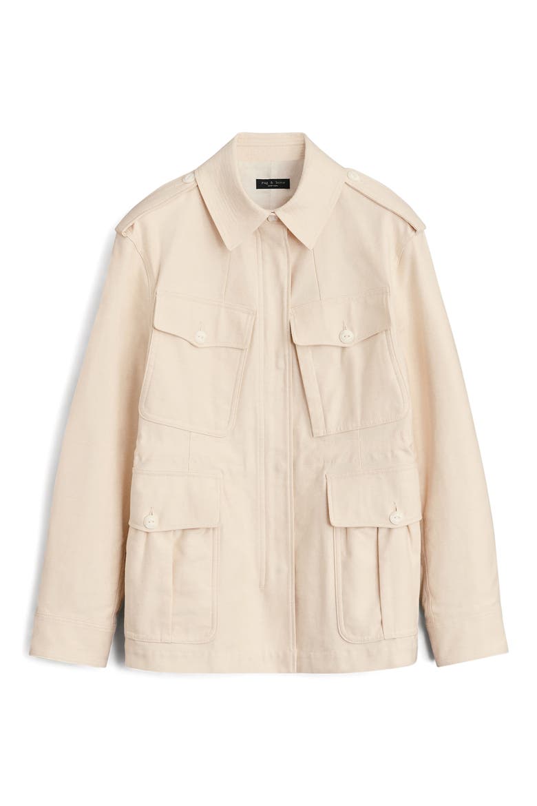 ICONS Lorenz Cotton Military Jacket, Alternate, color, ECRU