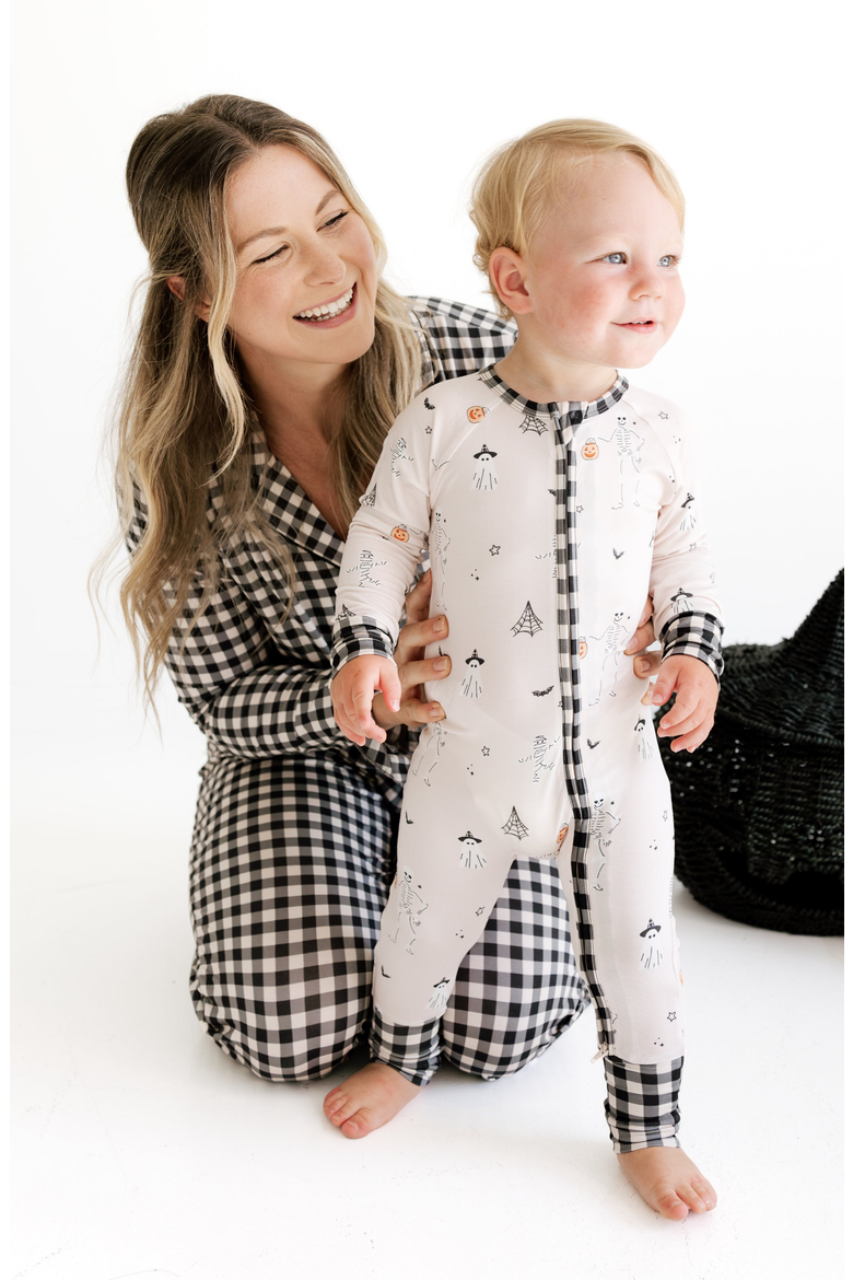 Boo Crew Zipper Romper, Alternate, color, Blush